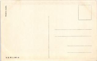 Children with umbrella and broom. B.K.W.I. 587-2. s: August Patek