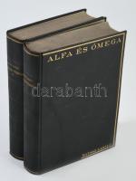 Ravasz László: Alfa és ómega. Prédikációk, beszédek, cikkek. I-II. köt. Bp., [1933], Franklin, X+2+383 p.;VIII+2+383 p. 1. kiadás. Kiadói aranyozott egészvászon-kötések, kis kopásnyomokkal.