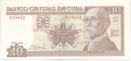Kuba 2020. 10P "DY-01 833652" T:AU Cuba 2020. 10 Pesos "DY-01 833652" C:AU Krause P#117