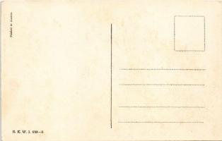 Girl with Dachshund dog puppies. B.K.W.I. 633-6. unsigned August Patek (?) (ázott / wet damage)