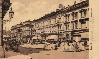 Szeged Klauzál tér Bank; Bruckner Dezső könyvnyomdájával és Schlesinger Mór üzletével