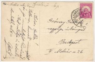 1927 Húsvéti üdvözlet / Easter greeting art postcard with girl and rabbit. M. M. Nr. 1181. s: Mela K...