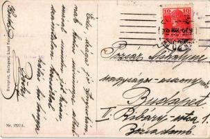 1919 Húsvéti üdvözlet / Easter greeting art postcard with girls. Rotophot Budapest Nr. 1727/1. s: Me...