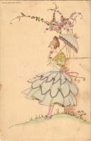 1917 Lady with rose. M. Munk Wien Nr. 1132a. s: Mela Koehler (r)