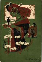 1902 L'Orfévrerie / Art Nouveau lady. litho s: Ernest Louis Lessieux (EB)