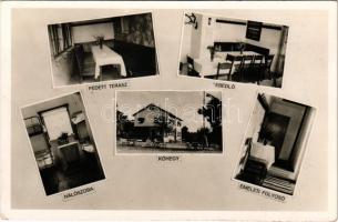 1941 Kő-hegy (Szentendre), MTE csepeli W.M.T.K. és szentendrei oszt. Czibulka János menedékháza a Kőhegyen. Fedett terasz, ebédlő, hálószoba, emeleti folyosó, belső. Vitéz Szénásy Béla kiadása