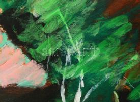 Deák János (1928-2018): Nagybánya. Vegyes technika, karton. Jelzett, hátoldalán címkén feliratozott,...