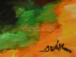 Deák János (1928-2018): Nagybánya. Vegyes technika, karton. Jelzett, hátoldalán címkén feliratozott,...