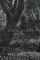 Iván Szilárd (1912-1988): Táj. Rézkarc, papír, jelzett, 34x24,5 cm