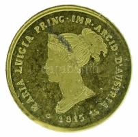 Olasz államok / Parma DN "5 Lire" jelzetlen modern mini Au érem bizonytalan aranytartalommal (0,20g/10mm) T:AU patina Italian states / Parma ND "5 Lire" modern mini Au medallion without hallmark, with uncertain gold content (0,20g/10mm) C:AU patina