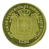 Olasz államok / Parma DN "5 Lire" jelzetlen modern mini Au érem bizonytalan aranytartalomm...