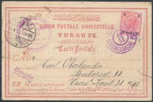 1898 Képeslap jeruzsálemi osztrák postán feladva