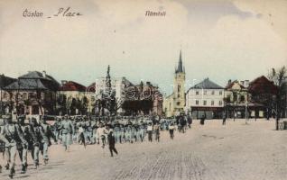 Cáslav square with military march