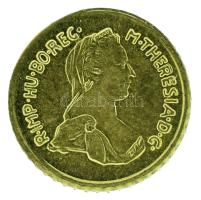 Ausztria DN "Mária Terézia" jelzetlen modern mini Au érem bizonytalan aranytartalommal (0,20g/10mm) T:AU patina Austria ND "Maria Theresia" modern mini Au medallion without hallmark, with uncertain gold content (0,20g/10mm) C:AU patina