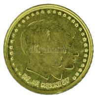 Amerikai Egyesült Államok DN "RF JF Kennedy" jelzetlen modern mini Au érem bizonytalan aranytartalommal (0,20g/10mm) T:AU patina USA ND "RF JF Kennedy" modern mini Au medallion without hallmark, with uncertain gold content (0,20g/10mm) C:AU patina