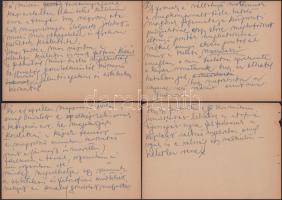 ca 1990 Gyarmathy Tihamér (1915 - 2005) festőművész dedikál, eredeti fotó, hozzá a művész két autogr...