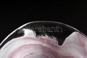 Krémesen színezett kínáló, jelzés nélkül, hibátlan, 18x16 cm