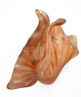 Lavorazione Murano savmaratott hutaüveg asztaldísz, címkével jelzett, hibátlan, 22x16 cm