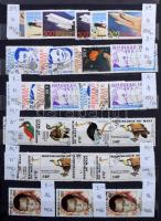 Francia gyarmatok 1970-1990 teljes sorok, értékek 10 lapos A4 berakóban, több száz darab bélyeg