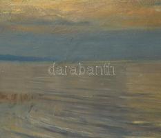 Muzsinszki Nagy Endre (1886-1975): Balatoni fények. Olaj, karton. Jelezve jobbra lent (halványan). D...