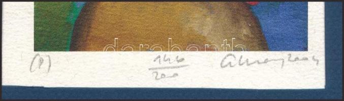 Aknay János (1949-2026 ): Cím nélkül, computer print, merített papír, jelzett, sorszámozott 146/200....