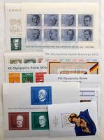 NSZK gyűjtemény 2 db berakóban, jobb értékekkel, blokkok is (Mi EUR ca. 2.100,-)