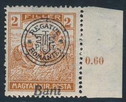 Nagyvárad 1919 Arató ívszéli 2f eltolódott felülnyomással, Bodor vizsgálójellel