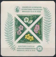 1958 FIP (I.) - Virág (I.) vágott blokk (18.000)