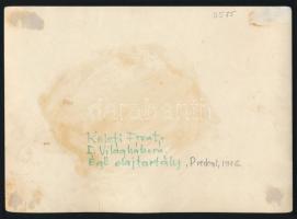 1916 Predeál (Románia), égő olajtartályok az I. világháborúban a keleti fronton, a hátoldalon felira...