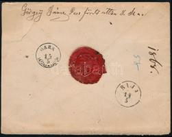 1868 2. súlyfokozatú ajánlott levél 2 x 10kr bérmentesítéssel, a hátoldalon "BAJA" és &quo...