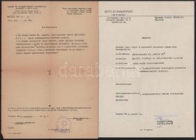 ca 1960-1980 Gádor Magda (1924-1922) szobrászművész és grafikus 5 db grafikája füzetlapokon, valamin...