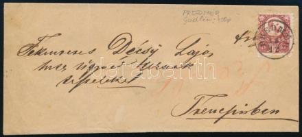 ~1871 Levél Réznyomat 5kr bérmentesítéssel, " PREDMÉR" - "TRENCSÉN" (Gudlin 400 p)