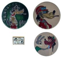 Szovjetunió 1970-1980 k. "No megállj csak!" 4xklf jelvény T:AU,XF Soviet Union cca 1970-1980. "Well, Just You Wait!" 4xdiff badge lot C:AU,XF