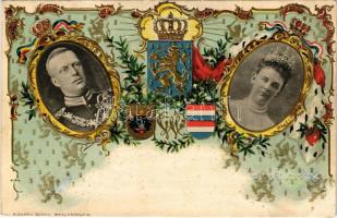 1901 Wilhelmina, Queen of the Netherlands and her husband Prince Henry, Duke of Mecklenburg-Schwerin...