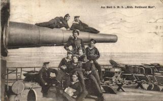 Cannon on the board of S.M.S. Erzh. Ferdinand Max (EK)