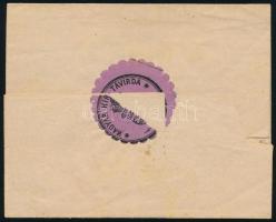 1882 Távirat Színesszámú 5kr bélyeggel, "VÁG ÚJHELY"