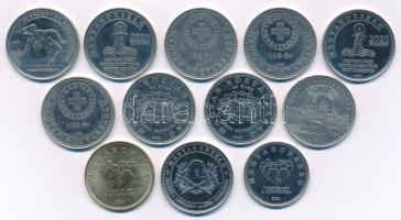 2006-2021. 50Ft (10x) forgalmi emlékpénz, közte "1956-os forradalom", "Római Szerződés", "Vöröskereszt" + 2020. 10Ft Cu-Ni "Tisztelet a hősöknek" + 20Ft Cu-Ni "Tisztelet a hősöknek" T:XF,VF néhány darabon fo.