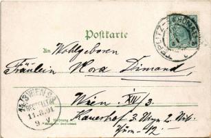 1901 'Denk bei der Cigaretten Rauch...' / cigarette art postcard. litho (EK)