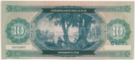 2023. "Darabanth Aukciósház" 2000Ft értékű, elcsúszott sorszámmal "00005" kuponj...