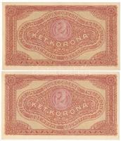 1920. 2K (2x) egyugrásos sorszámkövetők "2aa 025 145.217" és "2aa 025 145.219" T...