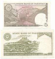 Pakisztán DN (1999) 5R + DN (1999-2005) 10R T:F tűlyukak
Pakistan ND (1999) 5 Rupees + ND (1999-200...