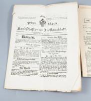 1864-1867 Vegyes budapesti újság tétel, magyar és német nyelven, 9 db