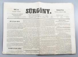 1864-1867 Vegyes budapesti újság tétel, magyar és német nyelven, 9 db