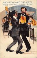 1913 "Rac druhu mezi nás speti..."/ beer art postcard. artist signed (EK)