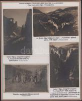 1914-16 A császári és királyi győri 19. gyalogezredet bemutató gyűjtemény 12 db eredeti fotó, fotólap, magyarázó szövegekkel. 4 nemzeti szín szegélyű tablón. (A képek leszedhetőek) Szép és igényes összeállítás.  1914-16 The collection presenting the k.u.k. 19th Kolozsvár / Cluj Infantry Regiment consists of original postcards and photos with accompanying texts, on 4 panels. (The cards can be detached)