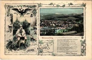 1913 Mürzzuschlag (Steiermark), Unser Kaiser / I. Ferenc József vadász felszerelésben / Franz Joseph...