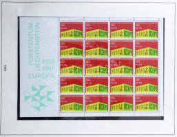 Europa CEPT 1958-1970 komplett gyűjtemény Lindner előnyomott albumban, benne kisívek is (Mi EUR ca. ...