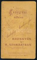 cca 1870-1880 Férfiportré, vizitkártya Andrássy Sándor és Fia (Rozsnyó és Rimaszombat) műterméből, k...