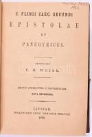 C. Plinii Caec. Secundi: Epistolae et Panegyricus. Recensuit C. H. Weise. Lispsiae,1896, Sumptibus Succ. Ottinis Holtze, VI+409+1 p. Latin nyelven. Átkötött félvászon-kötés.