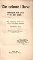 Bern, Maximilian (herausg.): 
Die zehnte Muse. Dichtungen vom Brettl und fürs Brettl. Aus vergangen...